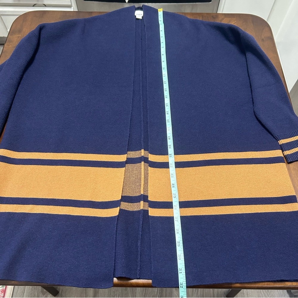 Anthropologie NVLT Pippa Cardigan in Navy Blue and Tan Size XS - Picture 9 of 13